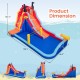 5-in-1 inflatable bounce house with two water slides and large splash pool, perfect for outdoor fun and play.