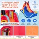 5-in-1 inflatable bounce house featuring two water slides, splash pool, and durable 420D Oxford for outdoor fun.