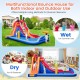 5-in-1 inflatable bounce house with water slides and splash pool, perfect for indoor and outdoor fun for kids.