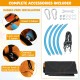 Complete accessories for the 40-inch yellow saucer tree swing, including ropes, carabiners, and installation tools.