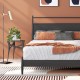 Front view of the 8-inch queen memory foam mattress with soft poly jacquard cover, showcasing its supportive design and.