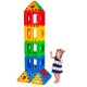 Colorful 32-piece big waffle block set for kids, promoting creativity and imagination while building structures.