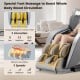 Foot massage feature of the Provox 27-Comfort chair, showcasing airbag massage and adjustable intensity settings.