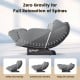 Provox 27-Comfort 2D massage chair in gray showing zero gravity position for full spine relaxation and comfort.