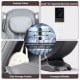 Close-up of the Provox 27-Comfort massage chair features, including remote control, side storage pocket, and adjustable.