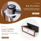 Lockable jewelry cabinet with full-length mirror, hair dryer rack, and foldable drawer for organized storage.