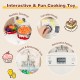Kids kitchen playset featuring a removable sink, adjustable LED lights, and interactive stove with rotary knobs for fun.