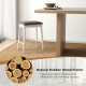 24-inch bar stool with padded seat cushion and durable rubber wood legs, perfect for kitchen or dining room use.