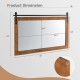 Rectangle barn door style wall mounted mirror with solid wood frame and metal bracket, ideal for home decor and easy.