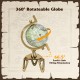 5-inch educational globe with a golden triangle metal stand, featuring a 66.5° tilt for enhanced learning in any indoor.