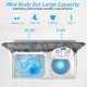 Twin tub portable washing machine in gray, 26 lbs capacity, featuring dual motors and built-in drain pump for efficient.