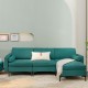 Peacock blue L-shaped sectional sofa with USB port, featuring soft cushions and ergonomic armrests for ultimate comfort.