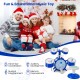 Kids drum set in blue with 5 detachable drums and cymbal, promoting musical enlightenment and hand-eye coordination.
