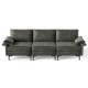 Large 3-Seat Sofa Sectional with Metal Legs for 3-4 people - Gallery View 7 of 9