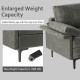 Large 3-seat sectional sofa with metal legs, featuring high-density sponge cushions and a weight capacity of 1980 lbs.