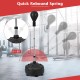 Freestanding reflex punching bag with adjustable height and 180° quick rebound spring for effective training.
