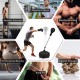 Freestanding reflex punching bag with adjustable height, sturdy base, and included gloves for fitness and muscle.