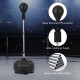 Freestanding reflex punching bag with adjustable height, wear-resistant PU leather, and heavy-duty metal pipes for.
