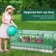 Galvanized raised garden bed with zippered roll-up door, featuring a weather-resistant PE cover for plant protection.