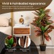 Artificial 40-inch tall croton plant with colorful variegated leaves and a sturdy pot, perfect for home decor.