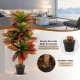 Artificial Croton plant with colorful variegated leaves in a sturdy pot, perfect for low-maintenance home decor.