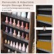 Removable and adjustable acrylic shelves in a lockable jewelry cabinet for customizable storage and organization.