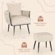 Modern Dutch velvet accent chair and ottoman set with weaved back, featuring ergonomic design for living room comfort.