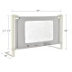 Adjustable 59-inch bed rail guard for toddlers with safety lock, suitable for various mattress sizes, ensuring safety.