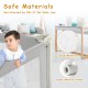 Toddler bed rail guard with adjustable height, double safety lock, and seamless design for safe sleep.