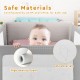 Toddler bed rail guard with adjustable height, safety lock, and seamless design for safe sleeping and easy installation.