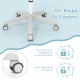 Sit-brake PU casters for the Swivel Mesh Children Computer Chair, locking under 55 lbs for safety and stability.
