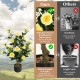 38-inch artificial camellia tree with vibrant yellow flowers and durable PE trunk, perfect for year-round decoration.