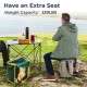 Insulated 10QT drink cooler with flat seat lid, adjustable strap, and 220 lbs capacity for outdoor use.