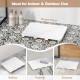 White waterproof HIPS bath spa shower mat with slatted design and non-slip foot pads, ideal for indoor and outdoor use.
