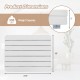 Dimensions of the waterproof HIPS bath spa shower mat in white, featuring a 330 lbs capacity and slatted design for.
