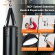 4-In-1 hanging punching bag set with ceiling hook, featuring durable PU leather and convenient zipper closure for.