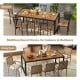 79-inch acacia wood patio table with 1.9" umbrella hole, perfect for dining and gatherings in backyard or dining room.