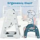 Ergonomic kids chair in blue, designed for comfort, adjustable for different heights, perfect for art and reading.