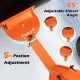 Adjustable shovel angle mechanism of the 29 inches snow pusher, featuring 5-position adjustment for efficient snow.