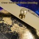 Geographic world globe with clear detailed drawing, gold accents, and stable metal base for elegant indoor decor.