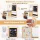 Double-sided adjustable easel with magnetic chalkboard and whiteboard, perfect for kids' art and learning activities.