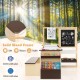 Kids art center wooden table bench set in brown with storage, adjustable easel, and safe rounded corners for versatile.
