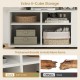 Storage cabinet with 2 drawers and 4 cubes, featuring thickened boards for stability, ideal for entryway or living room.