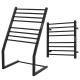 Freestanding towel warmer rack with 8 bars, black stainless steel, featuring LED display and adjustable temperature.