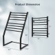 Freestanding towel warmer rack with 8 heating bars, dimensions 39" x 24" x 17.5", featuring LED display and stainless.