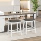 26 Inch Counter Height Bar Stool Set of 2 with Upholstered Seat - Gallery View 5 of 9