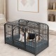 Orthopedic dog bed in grey with removable cover, featuring graphene memory foam for joint support and comfort.