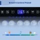 Smart control panel displaying temperature settings for the 24-inch beverage refrigerator with adjustable cooling.
