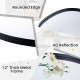 Irregular wall-mounted mirror with rounded edge, 1.2" thick metal frame, and HD reflection for stylish interior decor.