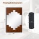Decorative rectangle wall mirror with piano key-shaped frame, 37.5"x26.5", ideal for enhancing indoor spaces.